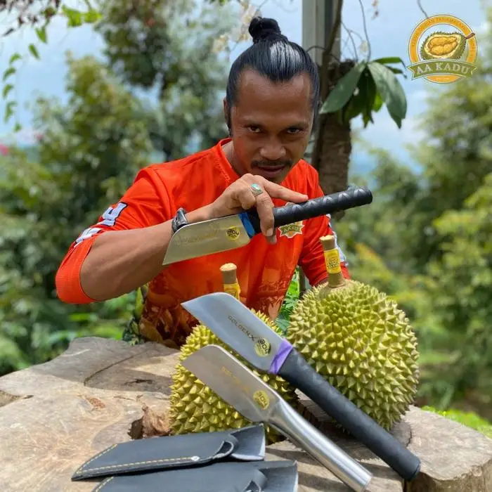 Golden X Durian Knife - Pisau Premium Belah Durian Tajam (Sudah Plus Sarung Pisau)