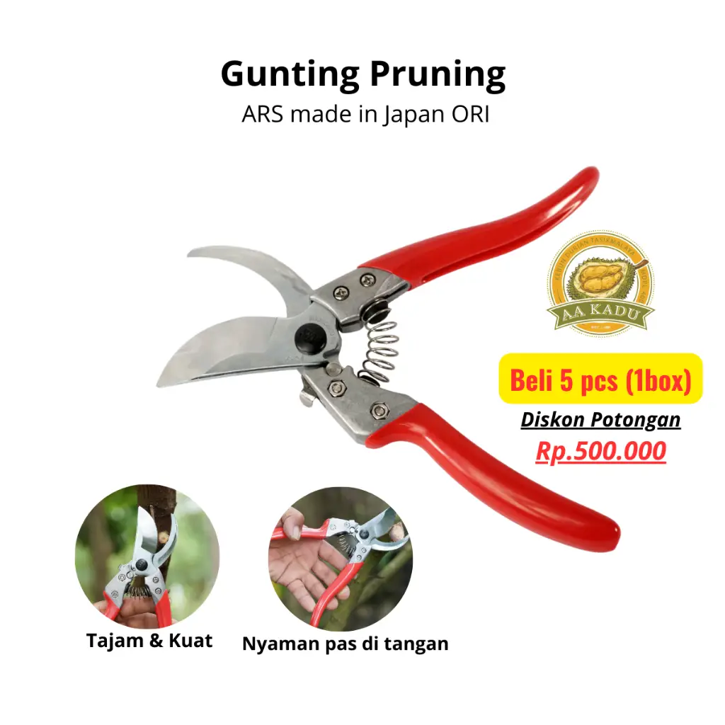 Gunting Pruning ARS VS 9-XZ Ori jepang Untuk Batang Durian Lengkeng Alpulat dan Buah Buahan Berbatang Keras Lainnya