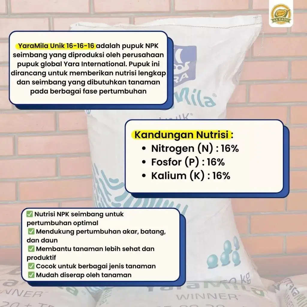 Pupuk YaraMila Unik 16-16-16 50KG | Original Yara