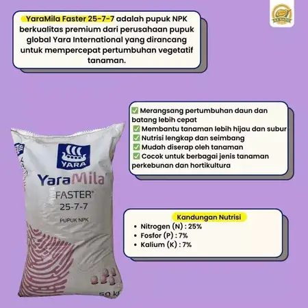 Pupuk YaraMila Faster 25-7-7 50KG | Original Yara