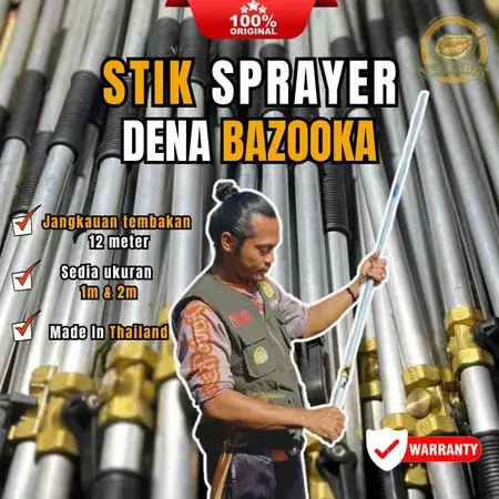 Stik Sprayer Dena Bazooka Thailand Panjang 2 meter - Jangkauan tembakan 12 meter
