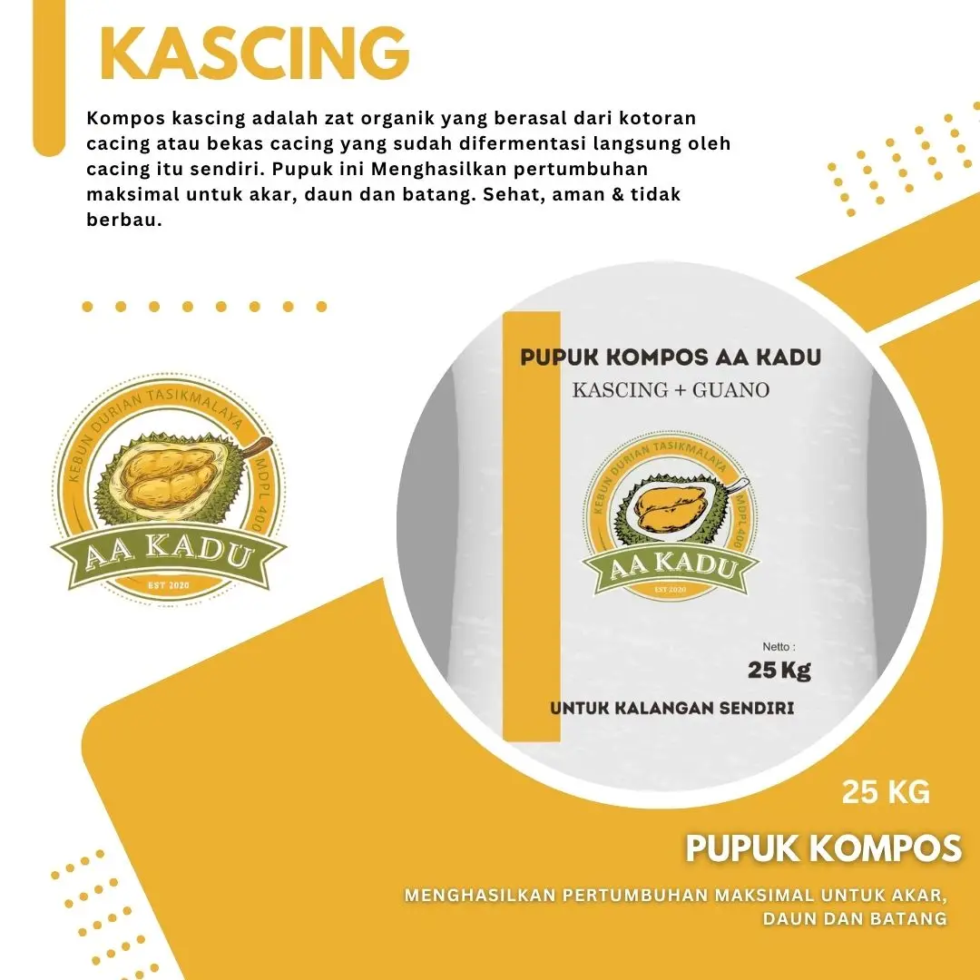 25Kg - Kompos Kascing 100% Organic Premium