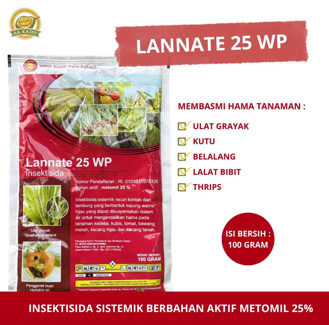 Insektisida Lannate 25 WP - 100 gram