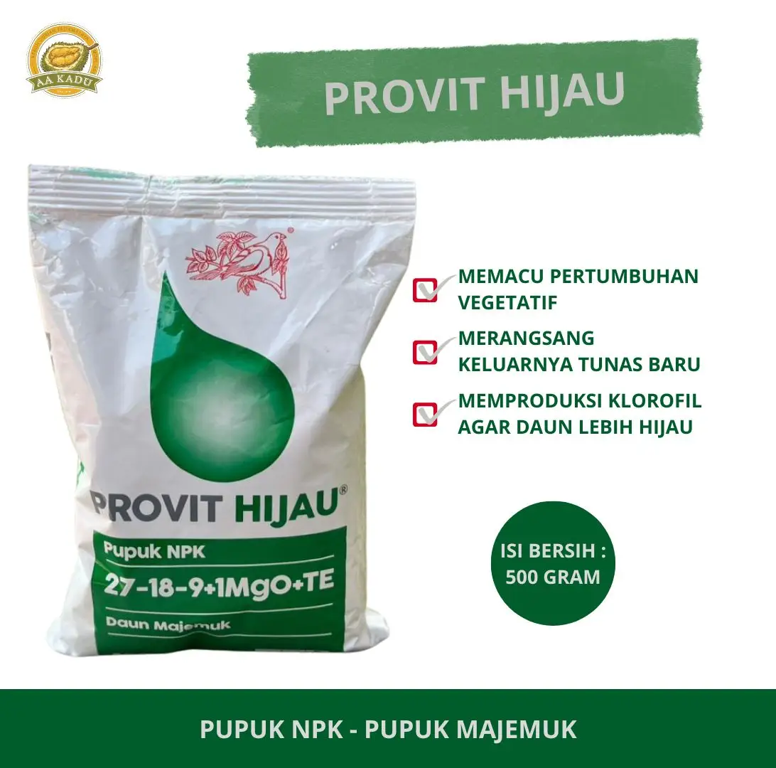 Provit Hijau NPK 27-18-9+1MgO+TE - 500 gram