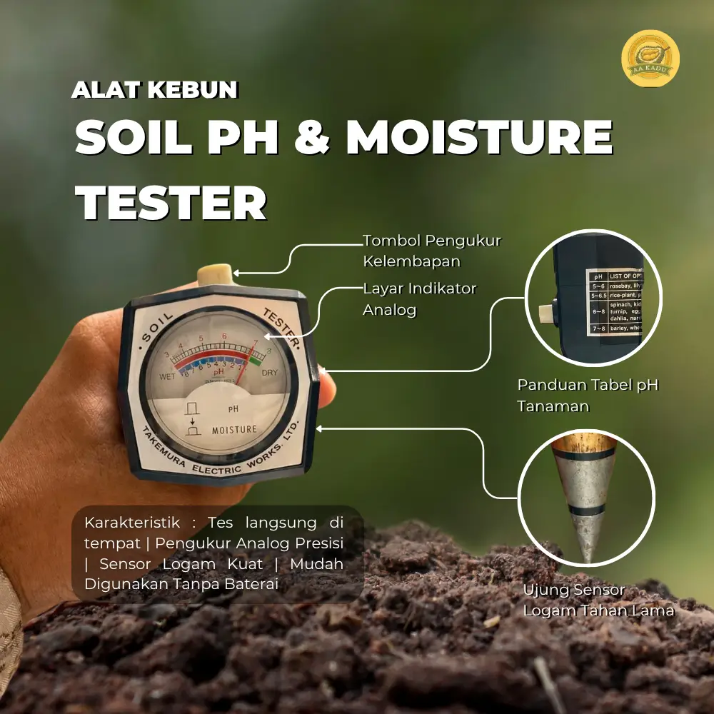Soil pH & Mosture Tester - pH Meter Takemura